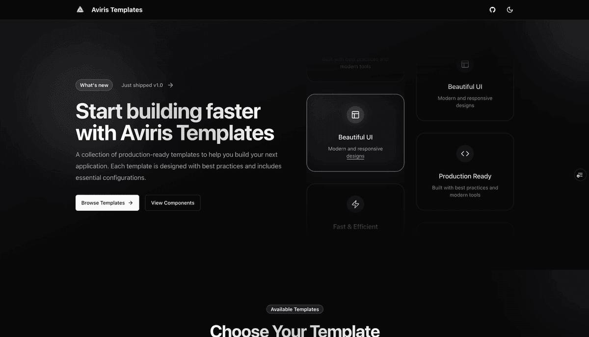 Aviris UI - Modern development tools and community building